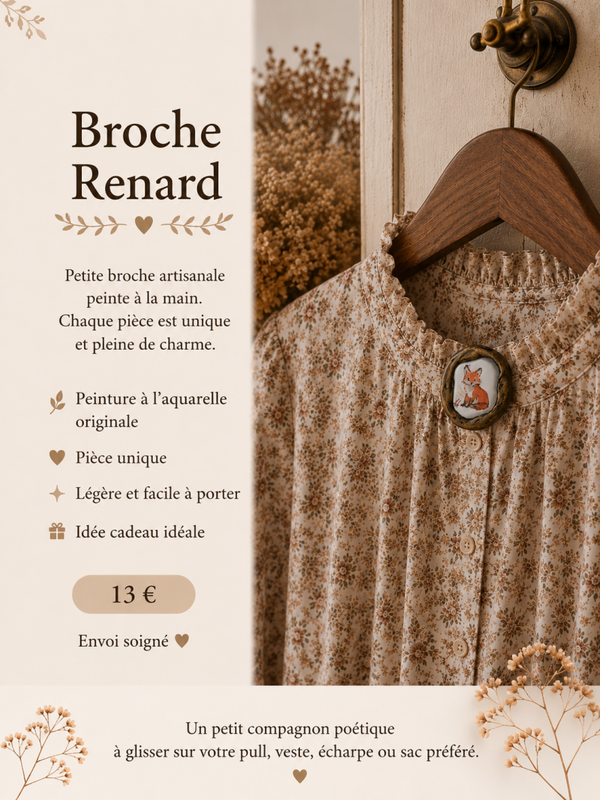 Broche. Le Renard