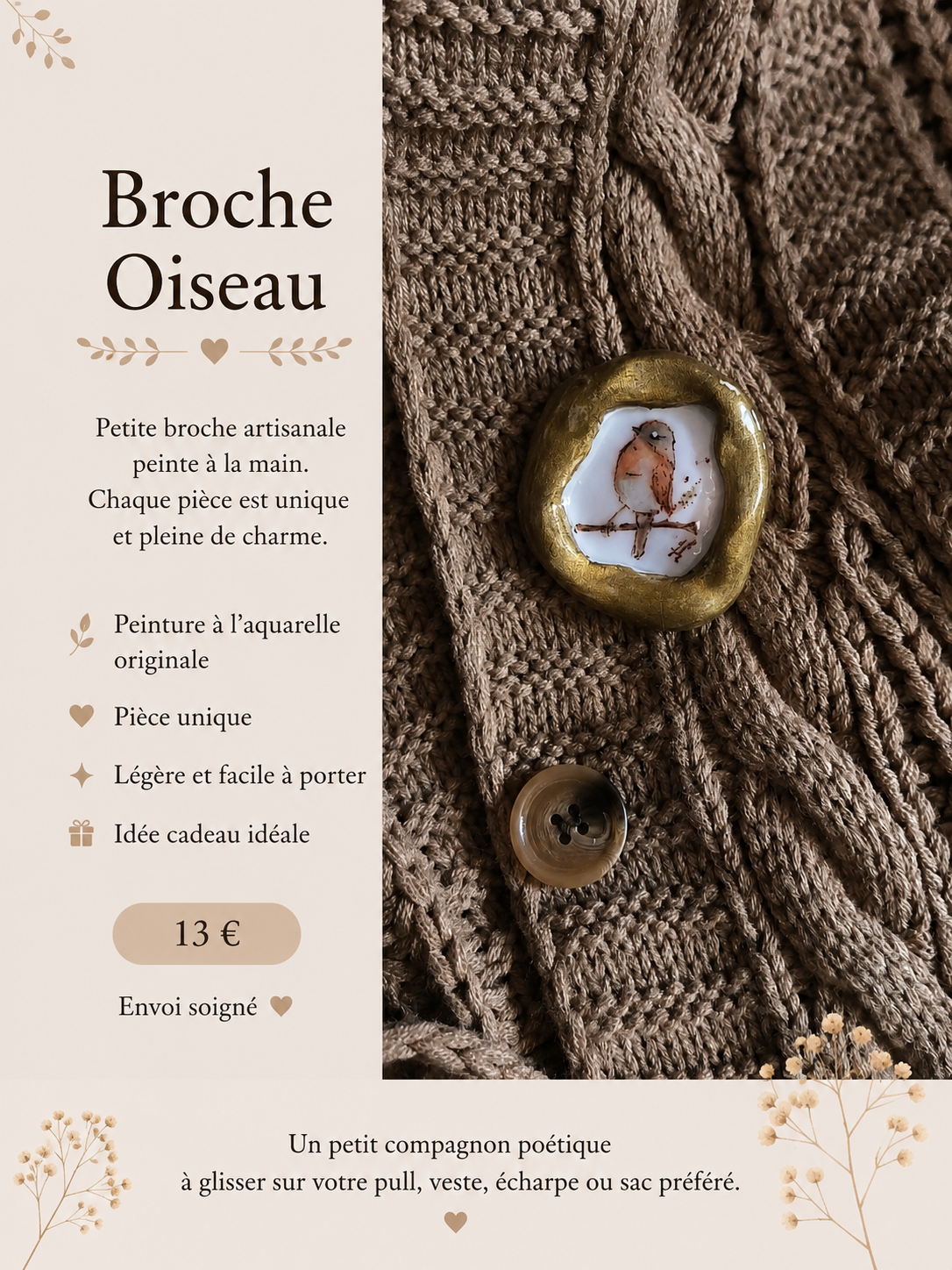 Broche . L'Oiseau