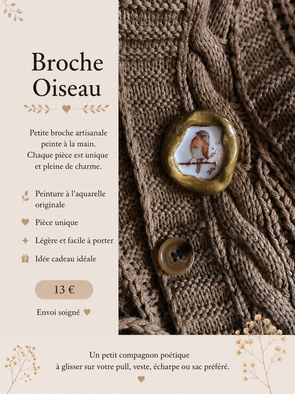 Broche . L'Oiseau