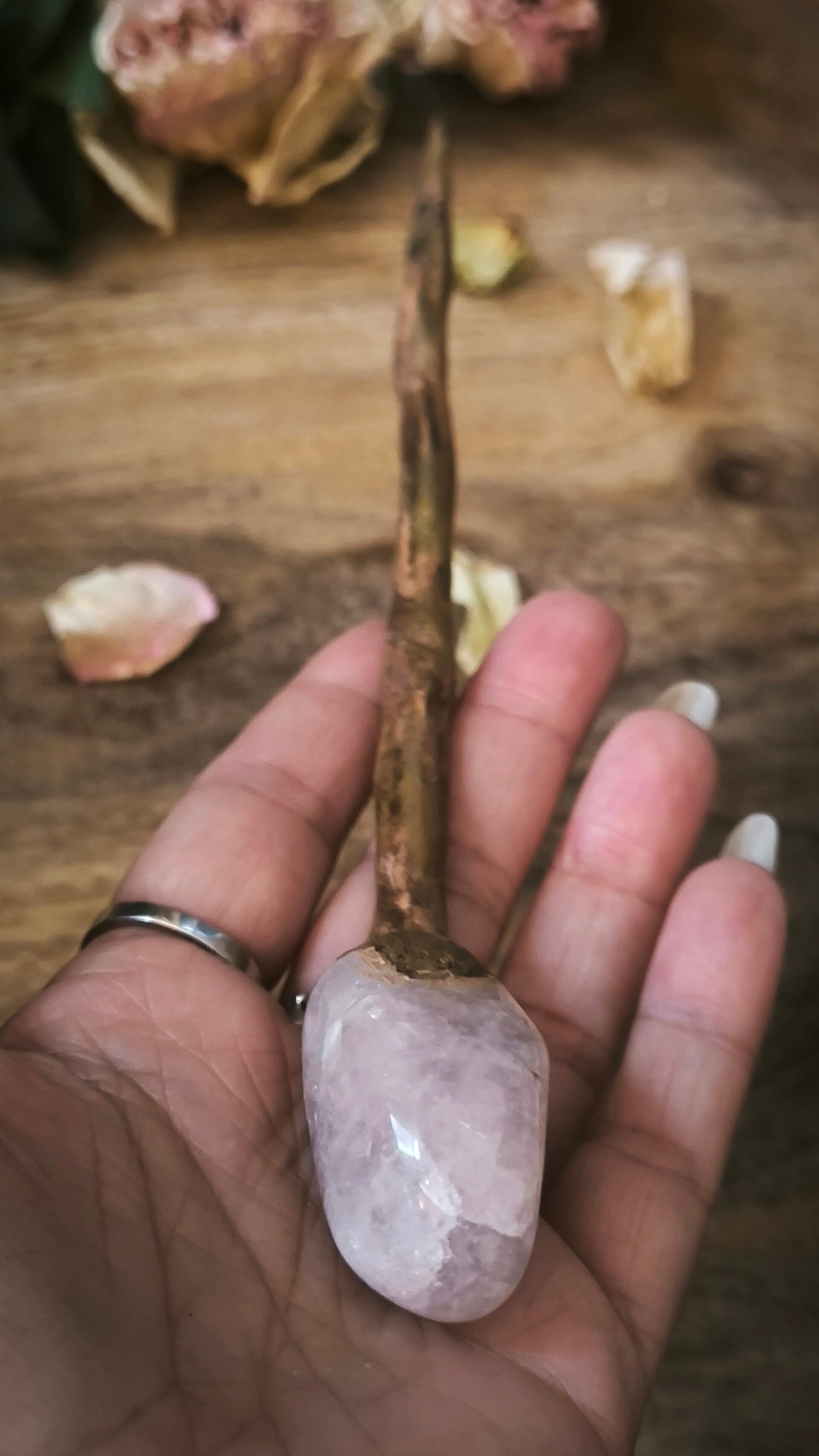 Baguette Quartz rose roulé