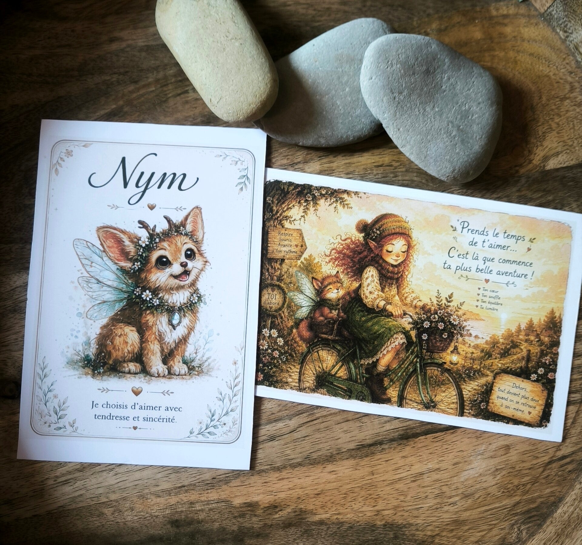 Lot 2 cartes simples. Nym