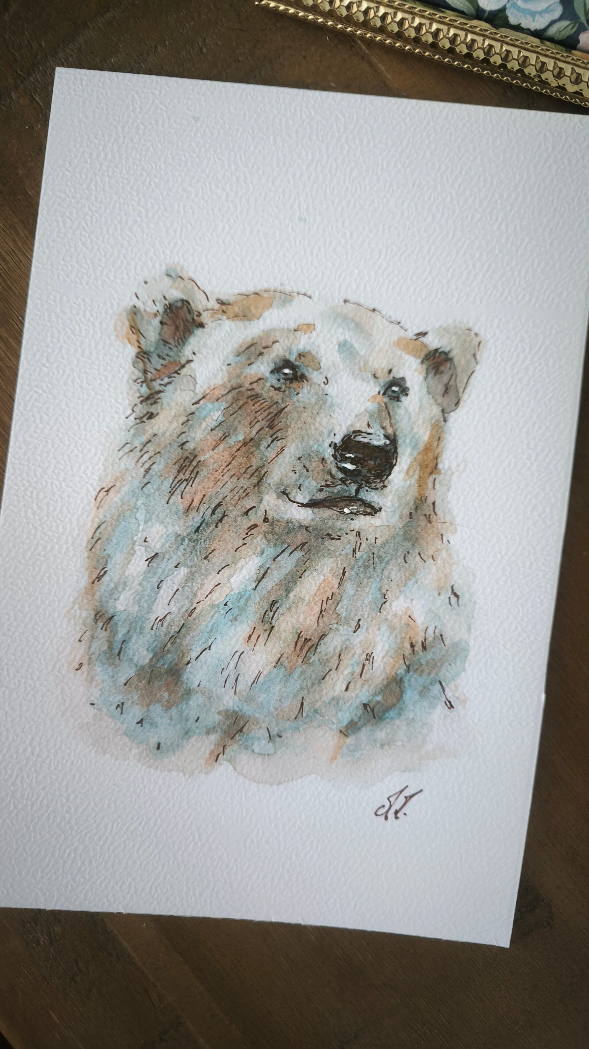 Aquarelle. L'ours