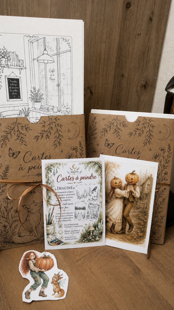 Cartes à peindre OhMyDeEr. (Kraft 2)