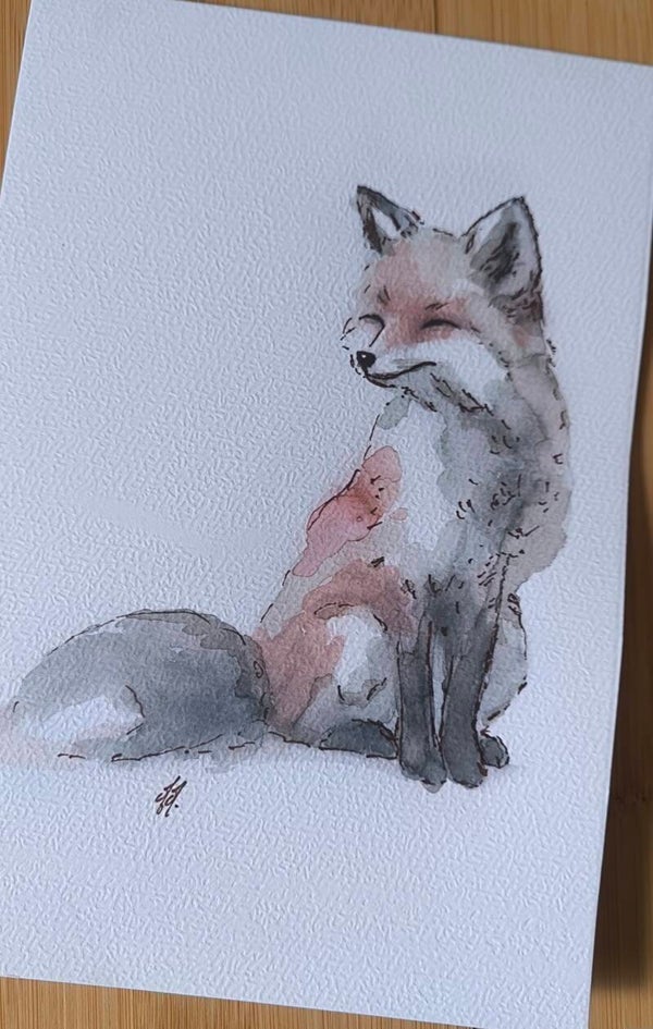 Aquarelle Le Renard