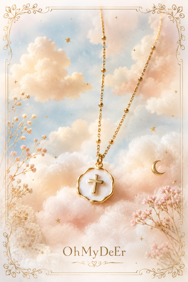 Collier médaillon. La croix