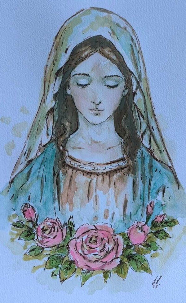 Aquarelle. Sainte Marie A4
