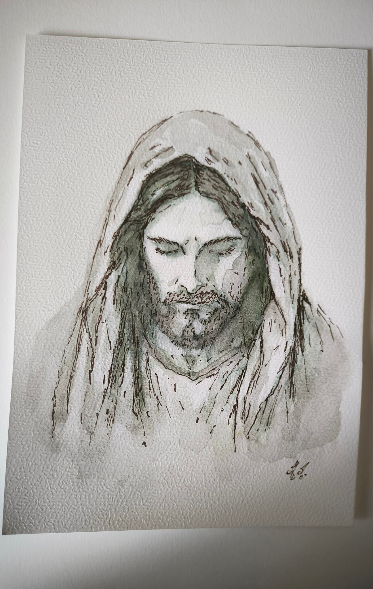 Aquarelle. Jésus