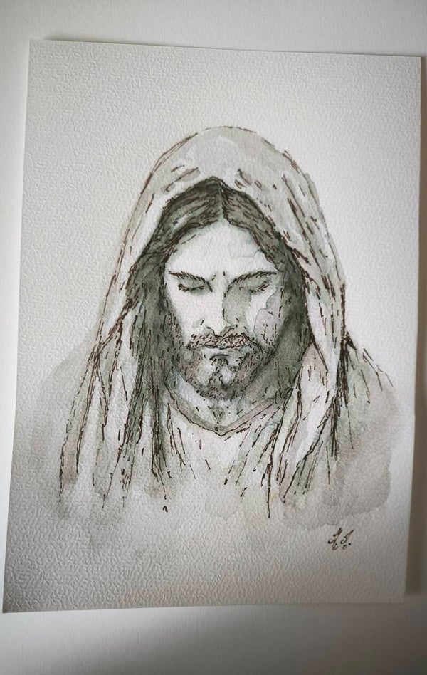 Aquarelle. Jésus
