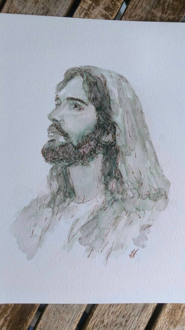 Aquarelle. Jésus