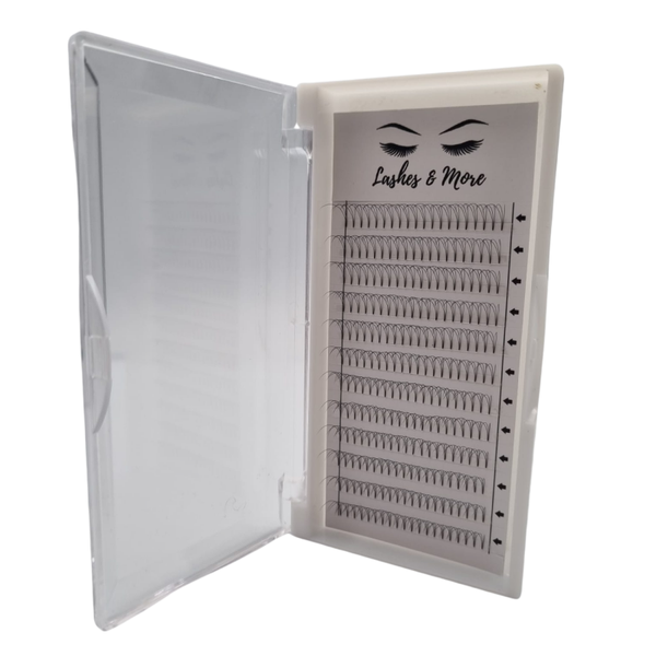 Lashes and More - 3D "Try out set" (13 trays) - Pre-Made Volume Fans - 8mm-14mm  0.07 D krul