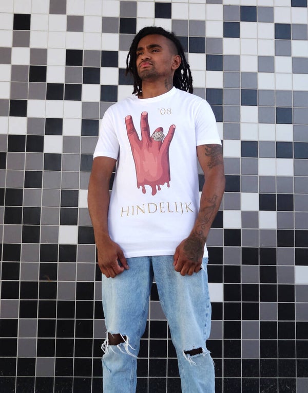 Casual shirt wit goud Hindelijk