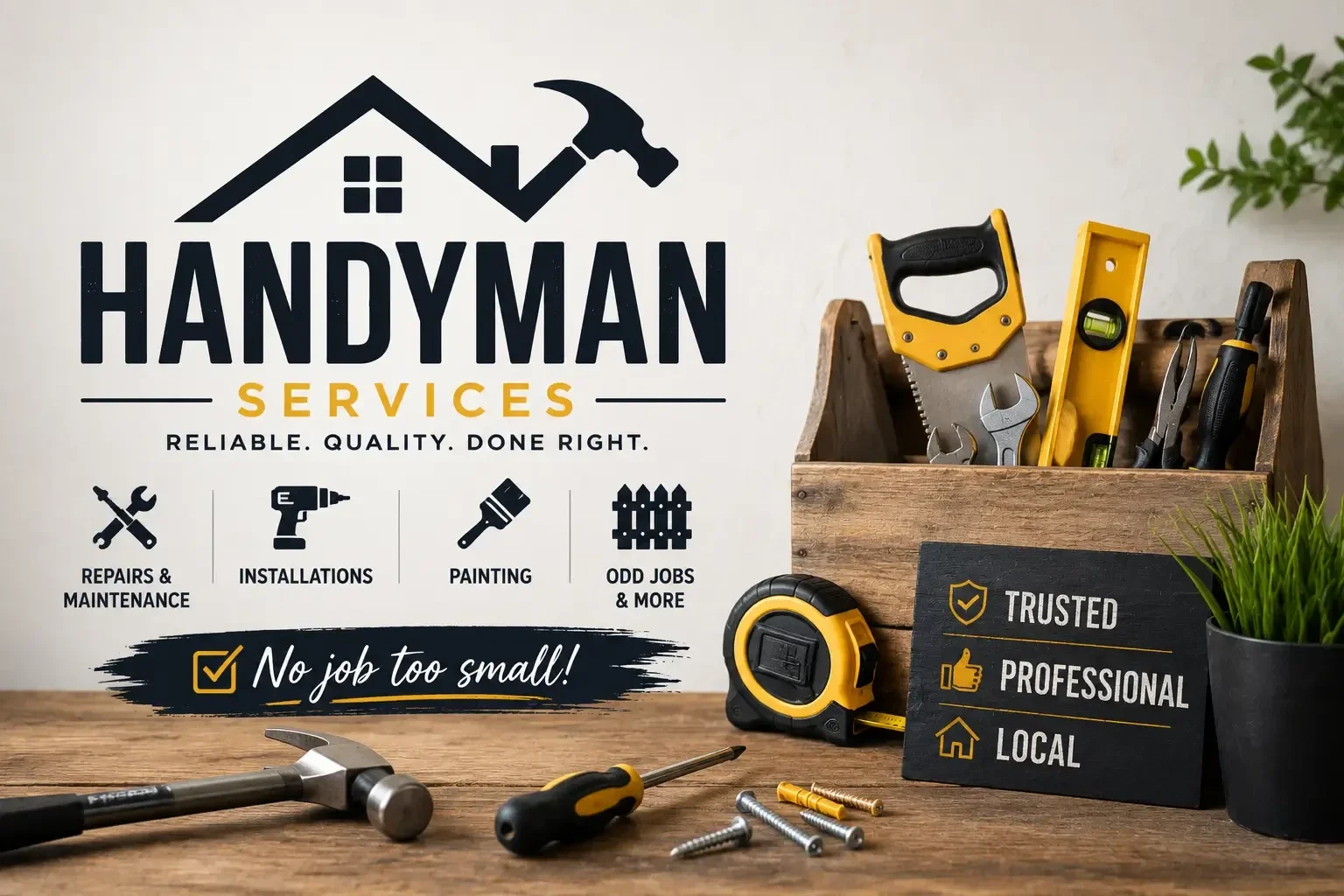 handyman services offered by trim it maintenance including repairs, painting, installations, and odd jobs in gippsland.
