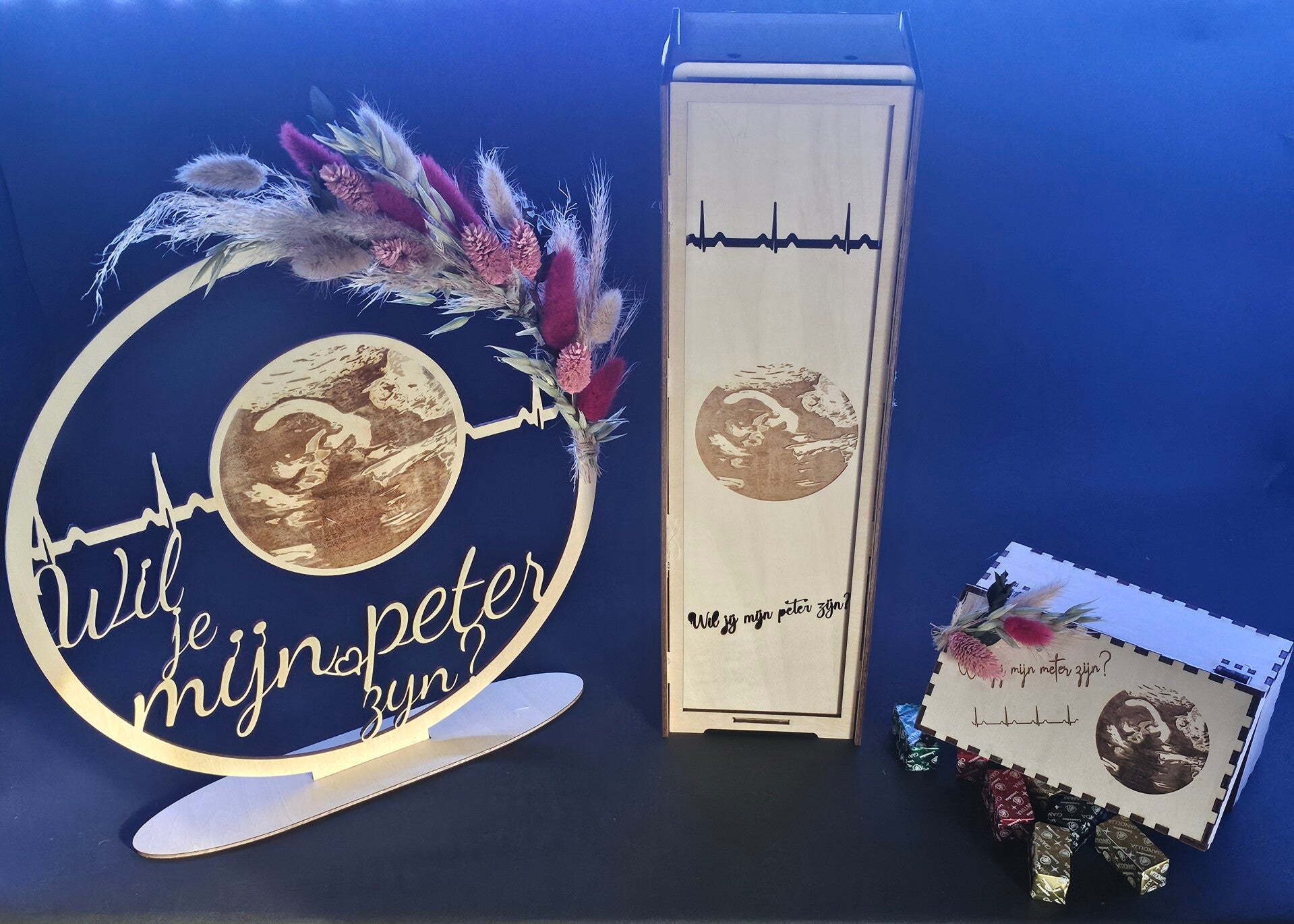 Echo Gravure op Hout | Originele Meter- of Petervraag