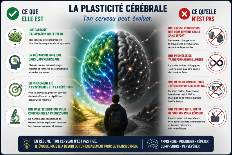 vrai  faux plasticité cerebrale