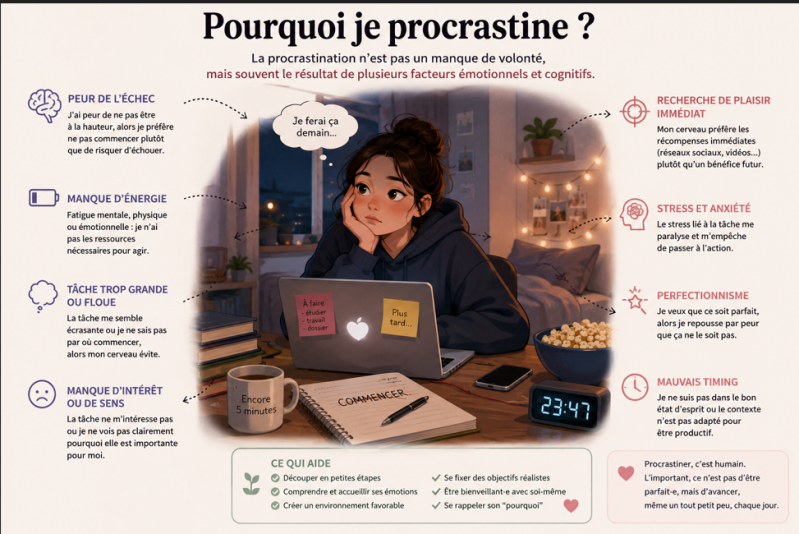 pourquoi je procrastine