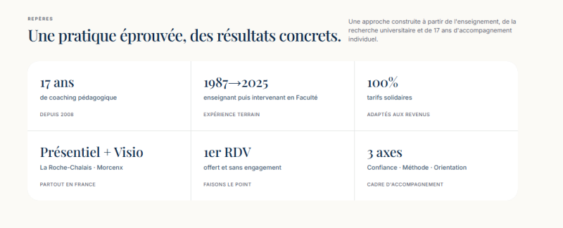 des resultats concrets