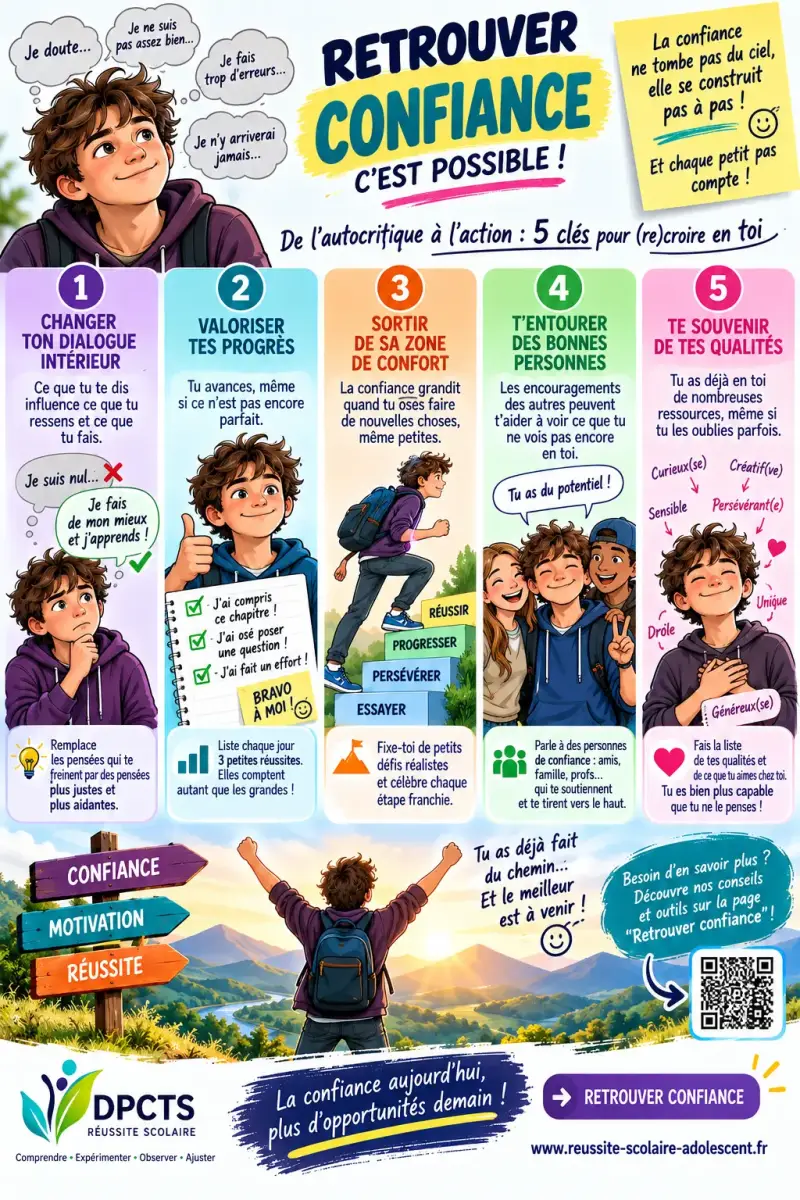 comment retrouver confiance "n soi l infographie qui aide à fond 