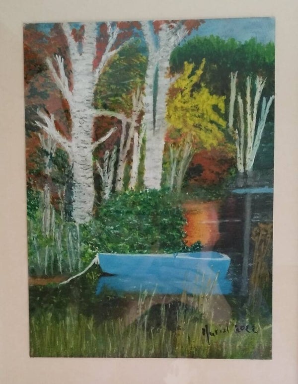 Barque dans les marécages