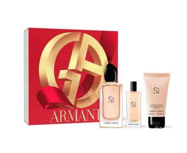 Armani Si Set 3-Pieces Set 3.4oz W EDP Spray
