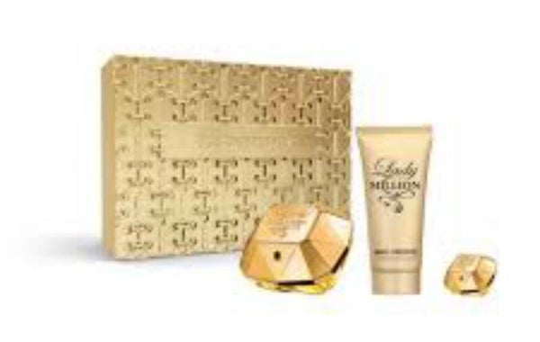 Lady Million Set By Paco Rabanne - 3 Pcs 2.70z Edt W