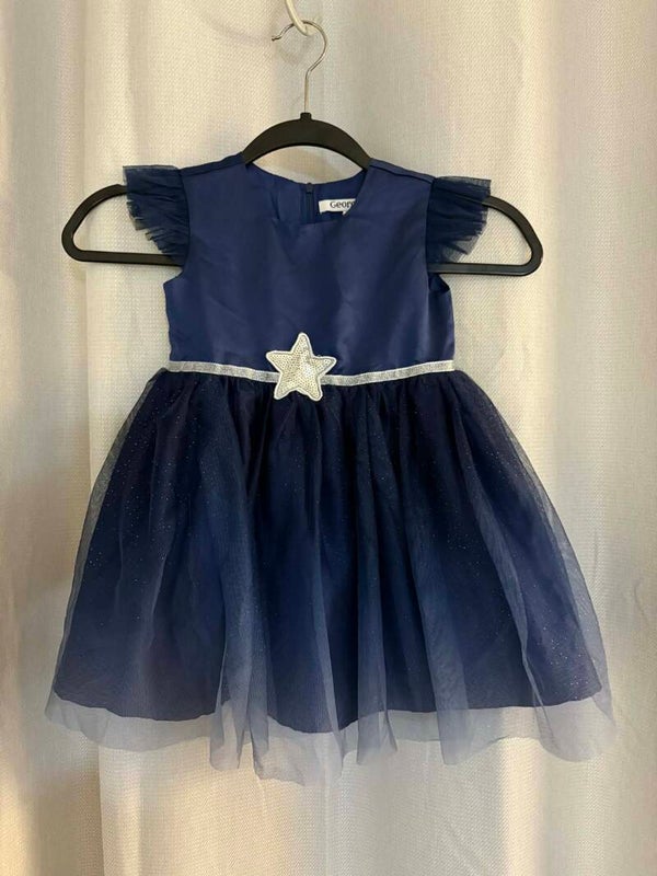 George blue shimmer dress, size 3T