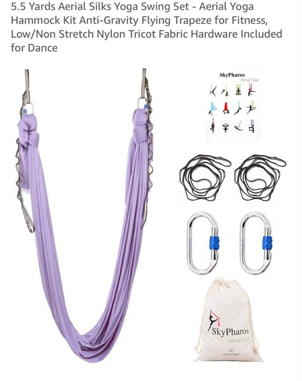 Skypharos Aerial Yoga swing, lilac