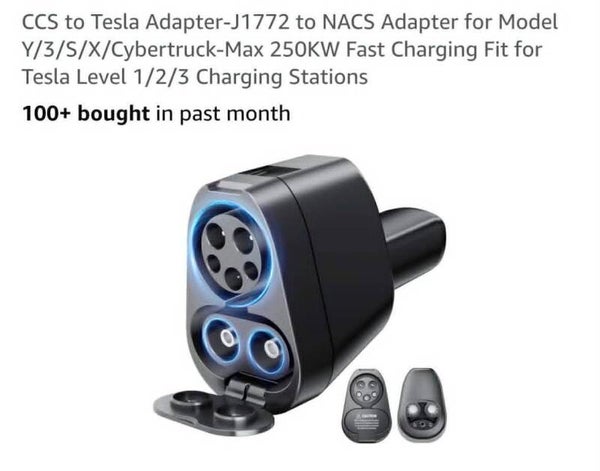 CCS to Tesla adapter-J1772 to NACS for Y/3/S/X/Cybertruck-Max, 250KW fast charging, level 1-3 stations