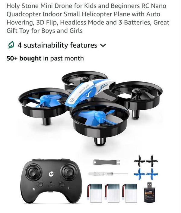 Holy stone hs210 mini drone-blue
