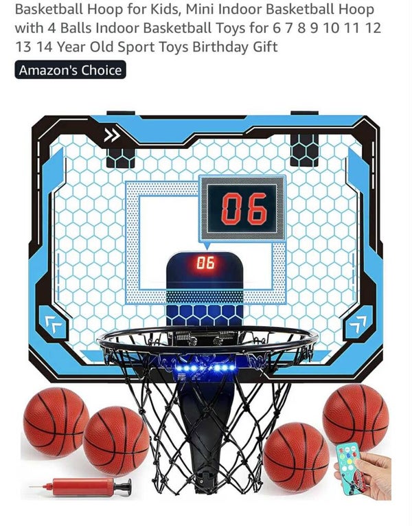 Syncfun indoor basketball hoop with 4 balls