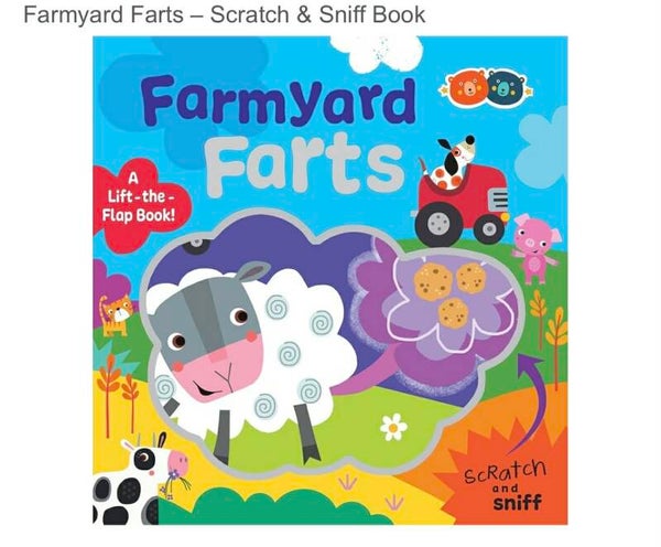 Farmyard farts, hardcover, scratch & sniff book
