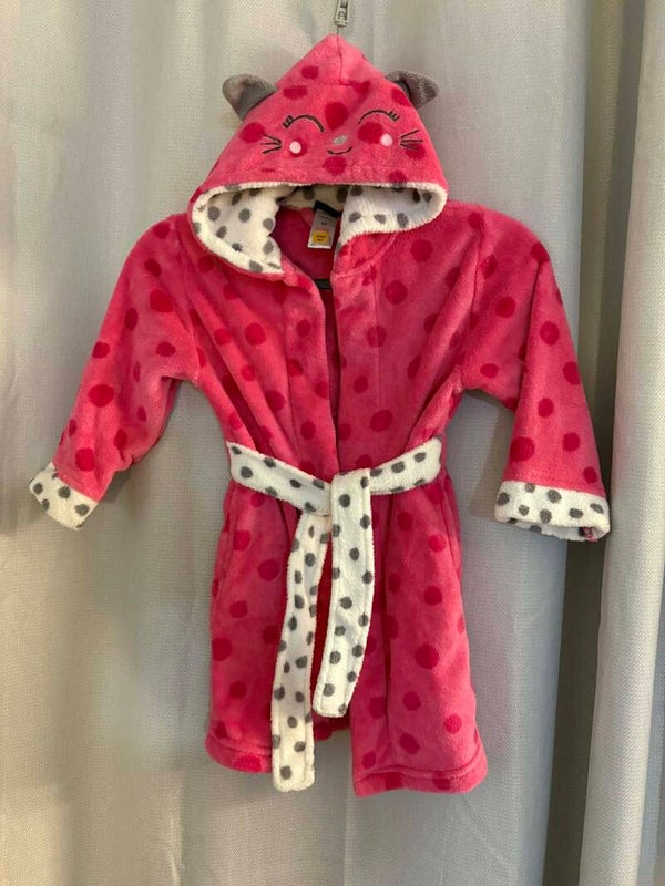 Pekkle pink cat housecoat, size 4/5yrs