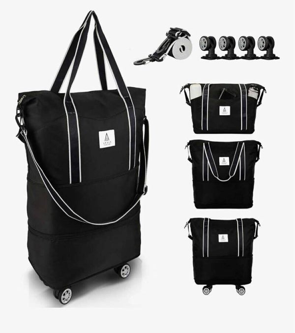 Arxus carry on luggage for airplane, rolling duffle bag