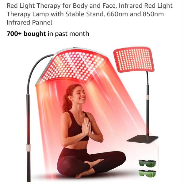 Red light therapy for body and face, infrared red light with stable stand, 660nm and 850nm