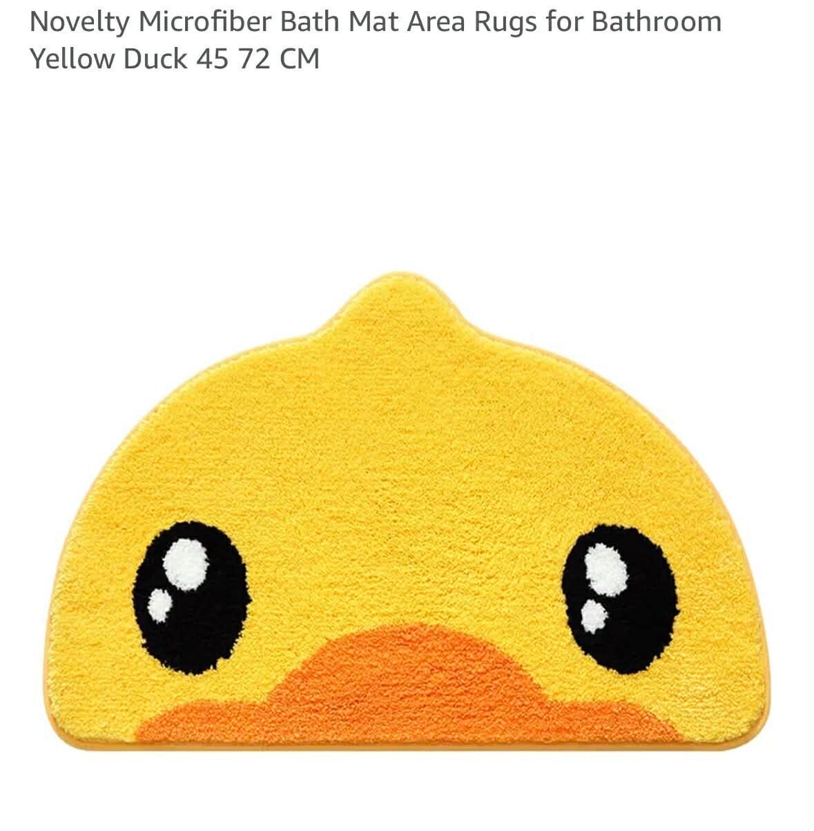 Microfiber bath mat, yellow duck