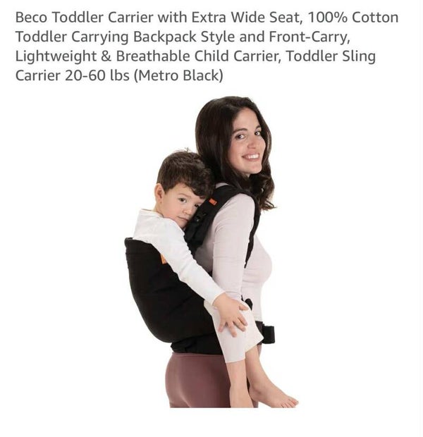Beco Toddler carrier, 18m+, 20-60lbs, metro black