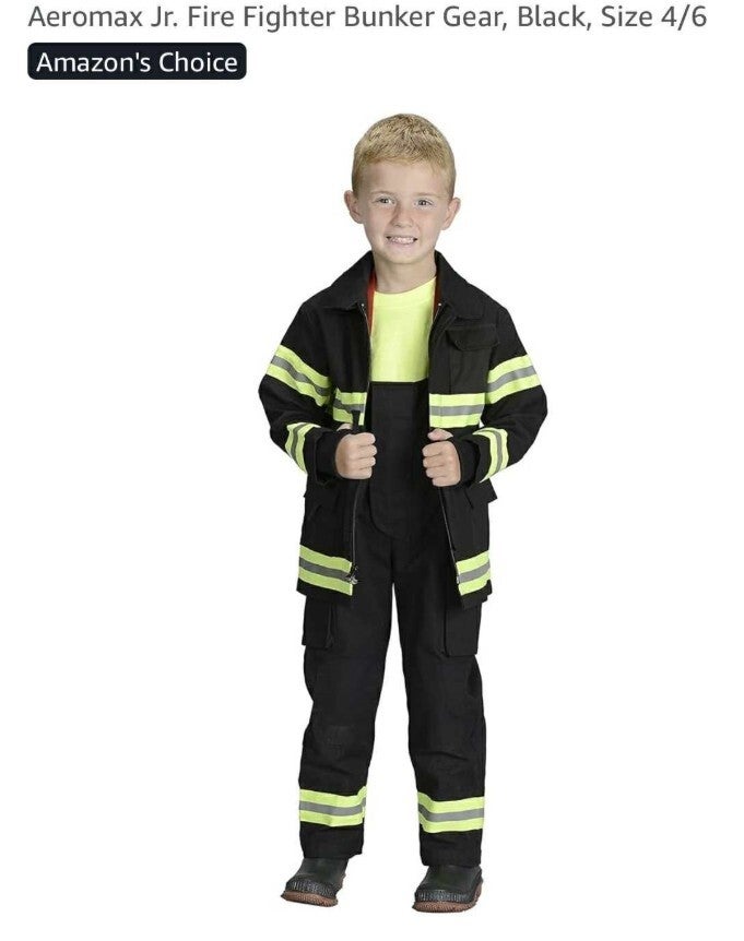 Fireman costume, has ''FD'' written on back, 2pcs, size 3T
