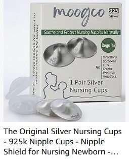 Moogco The Original Silver Nursing cups, 925 silver