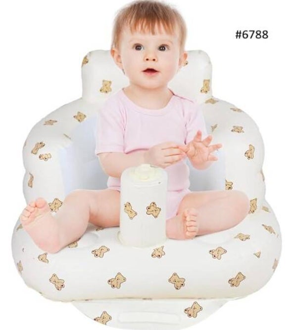 Inflatable seat for baby, 3-36mths, built in air pump, bear club