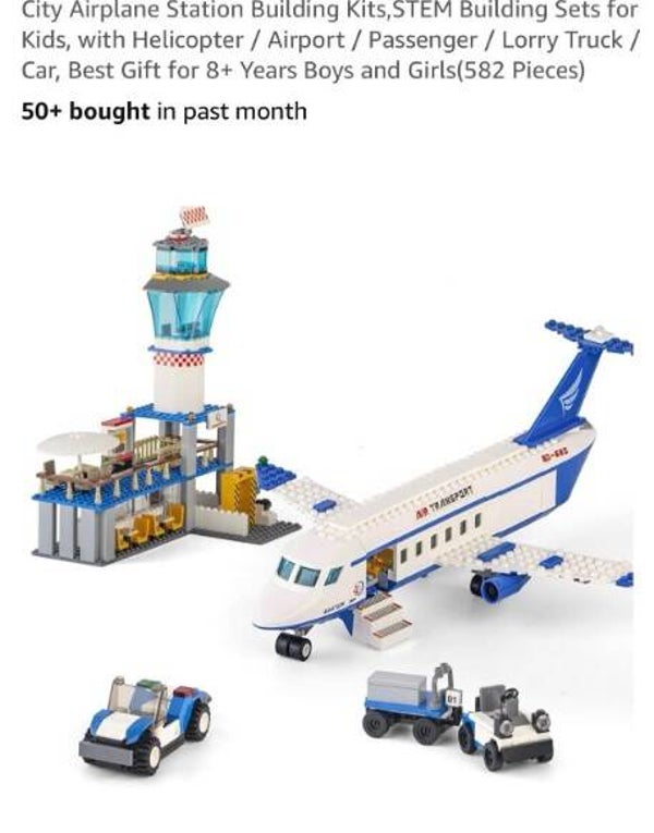 QLT City airplane station building set