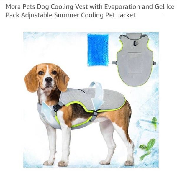 Mora cooling dog vest, grey size small