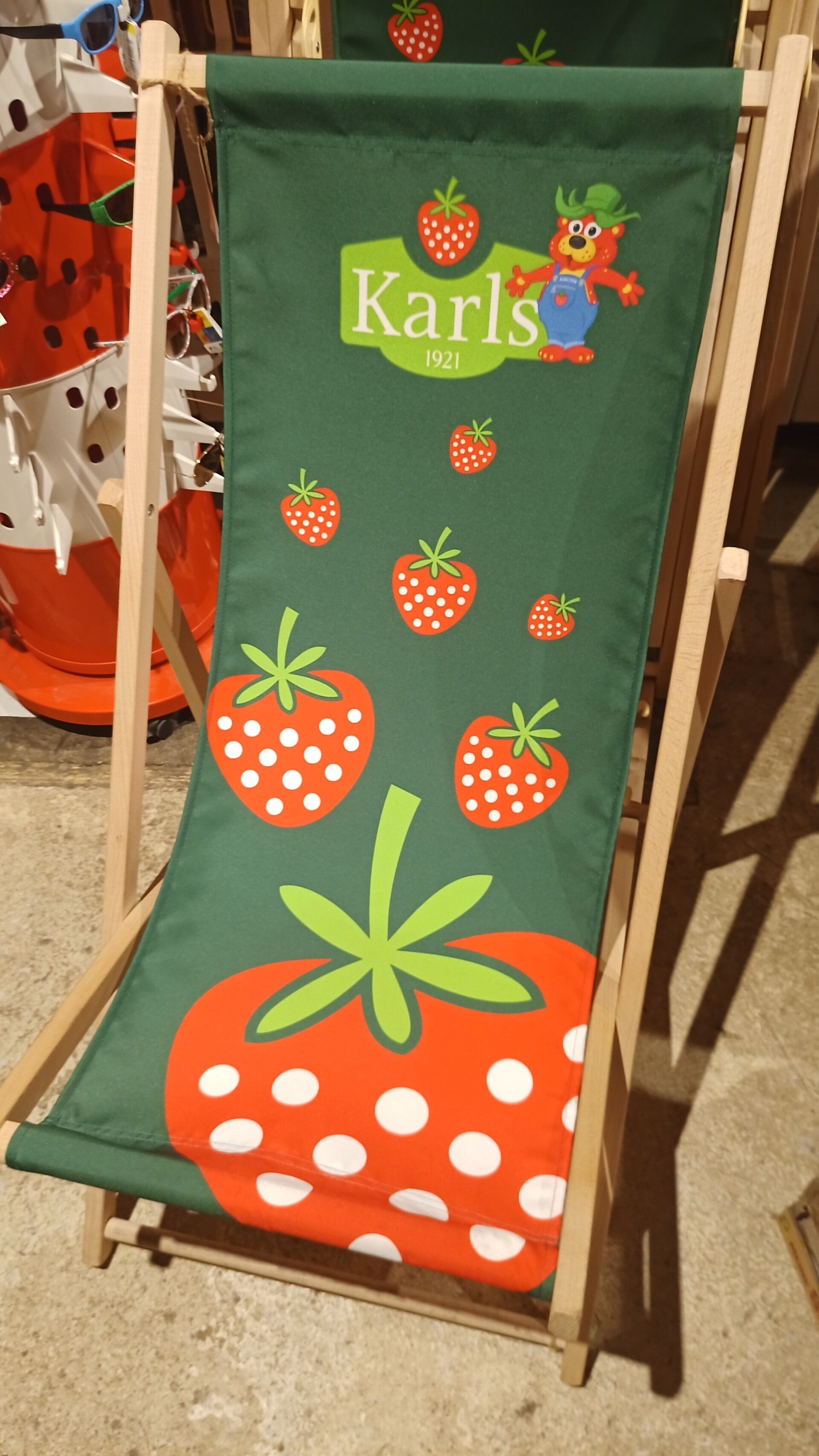 sun chair with strawberries at Karls Erlebnis-Dorf in Germany