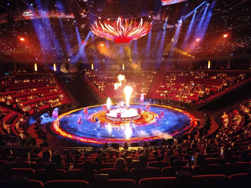 360-degree theatre interior during the Awakening show in Las Vegas