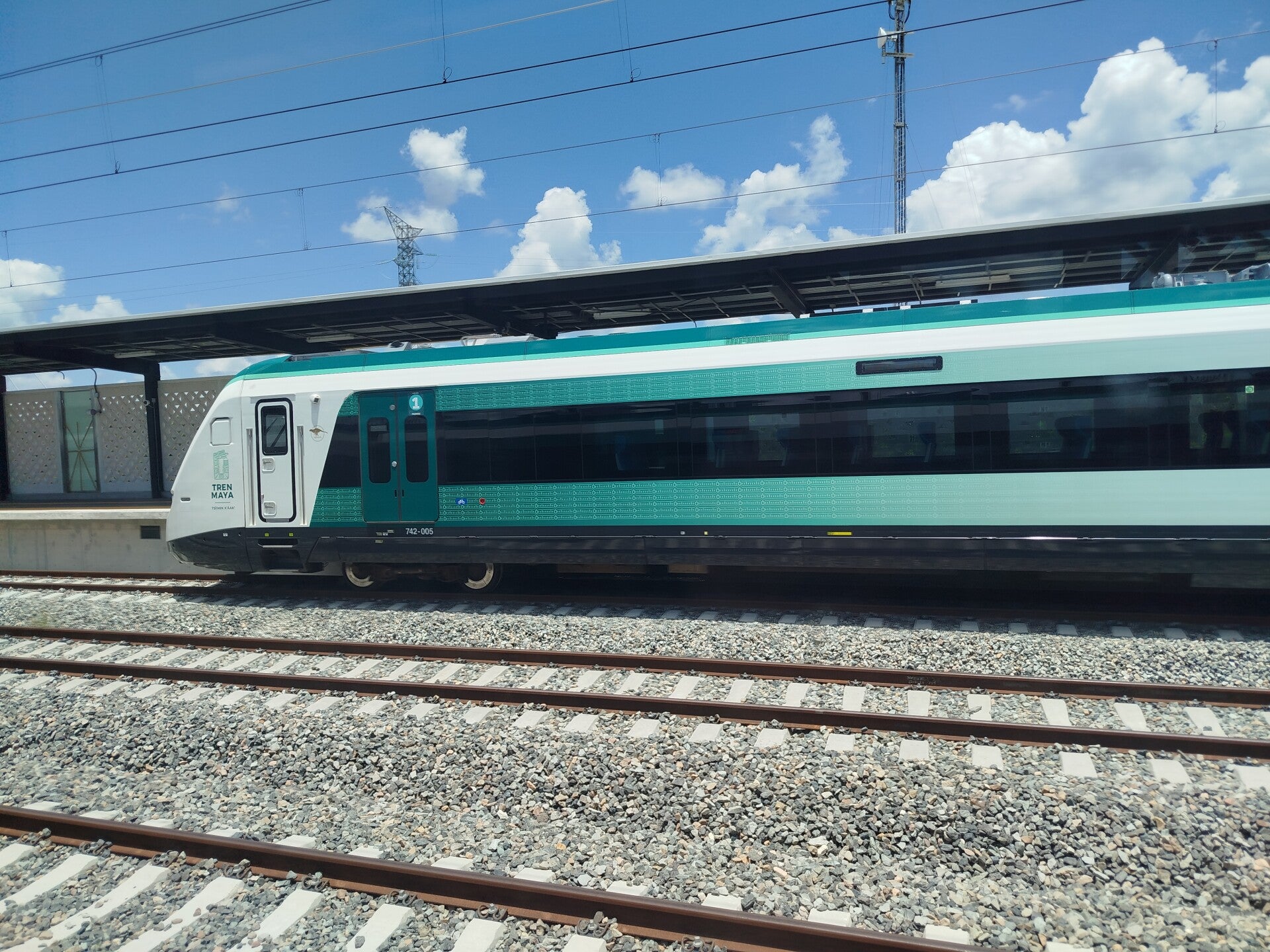 modern Tren Maya at the railway station in Yucatan Mexico