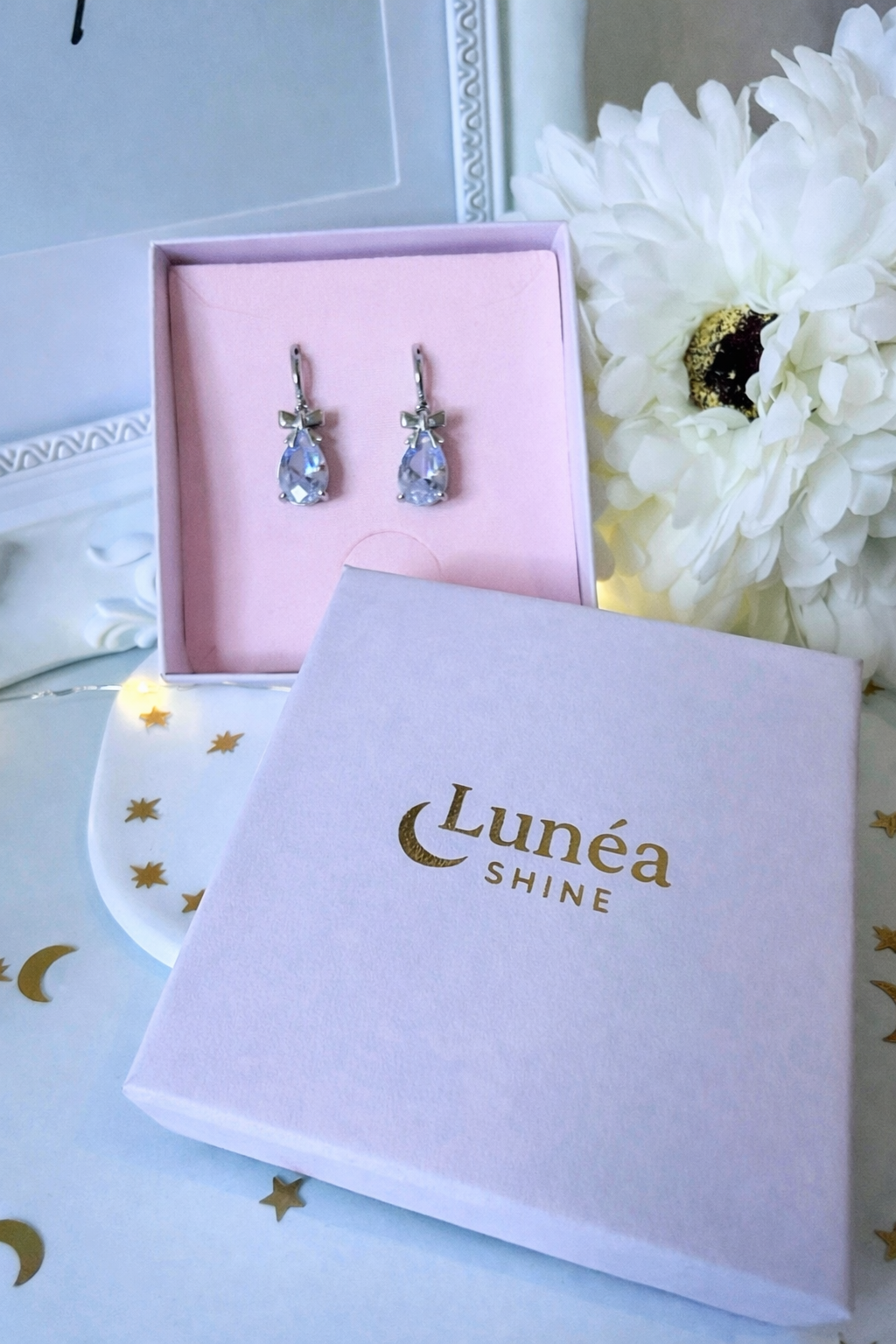 Tropfen-Ohrringe aus 925er Sterling Silber