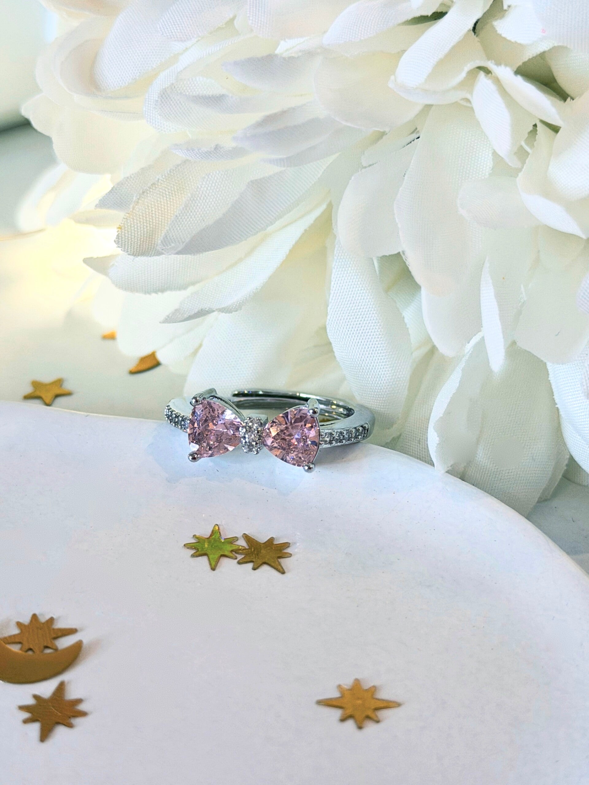 Rosé‑Schmetterlings-Ring