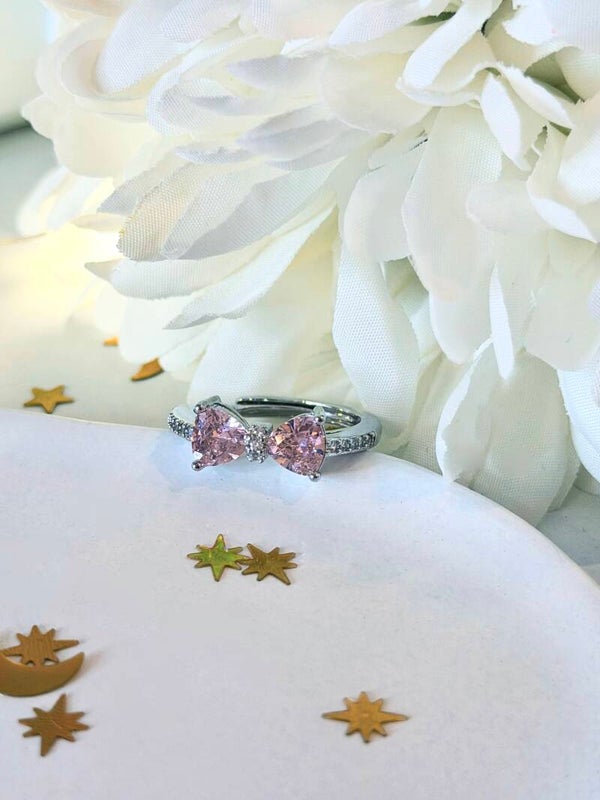 Rosé‑Schmetterlings-Ring