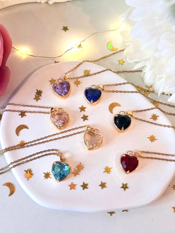 Herz Halskette mit Zirkon Anhänger