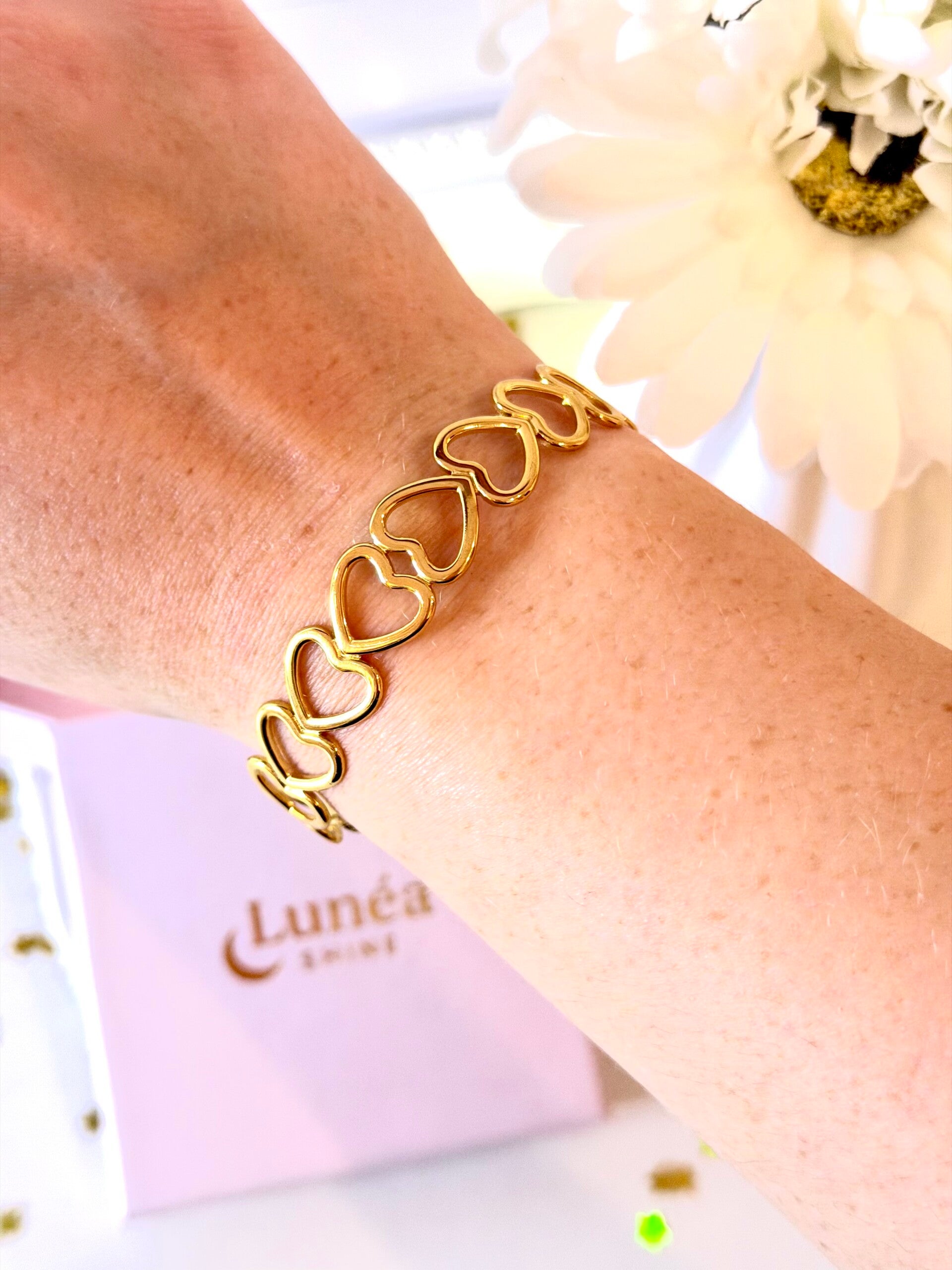 Klassisches Herz-Armband aus Edelstahl