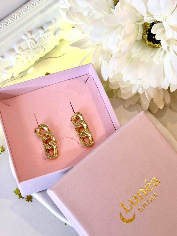 Ohrstecker mit Zirkon & Edelstahl