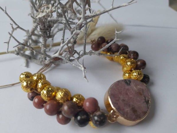 Dames Armband draai effect met bedel